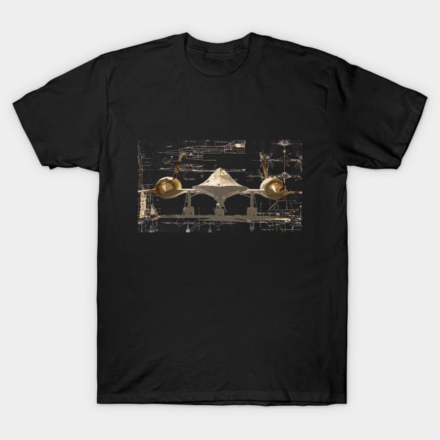 Steam SR-71 Blackbird T-Shirt by sketchart